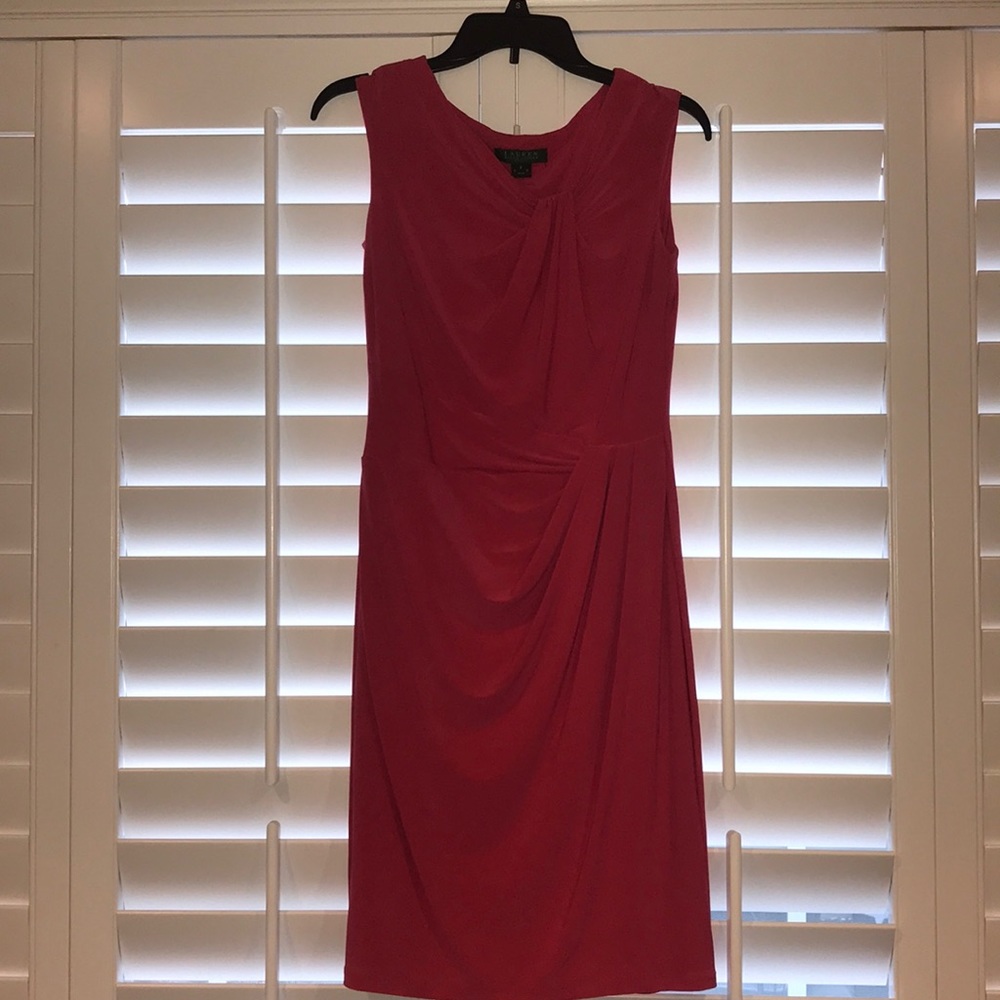Lauren salmon pink stretchy dress